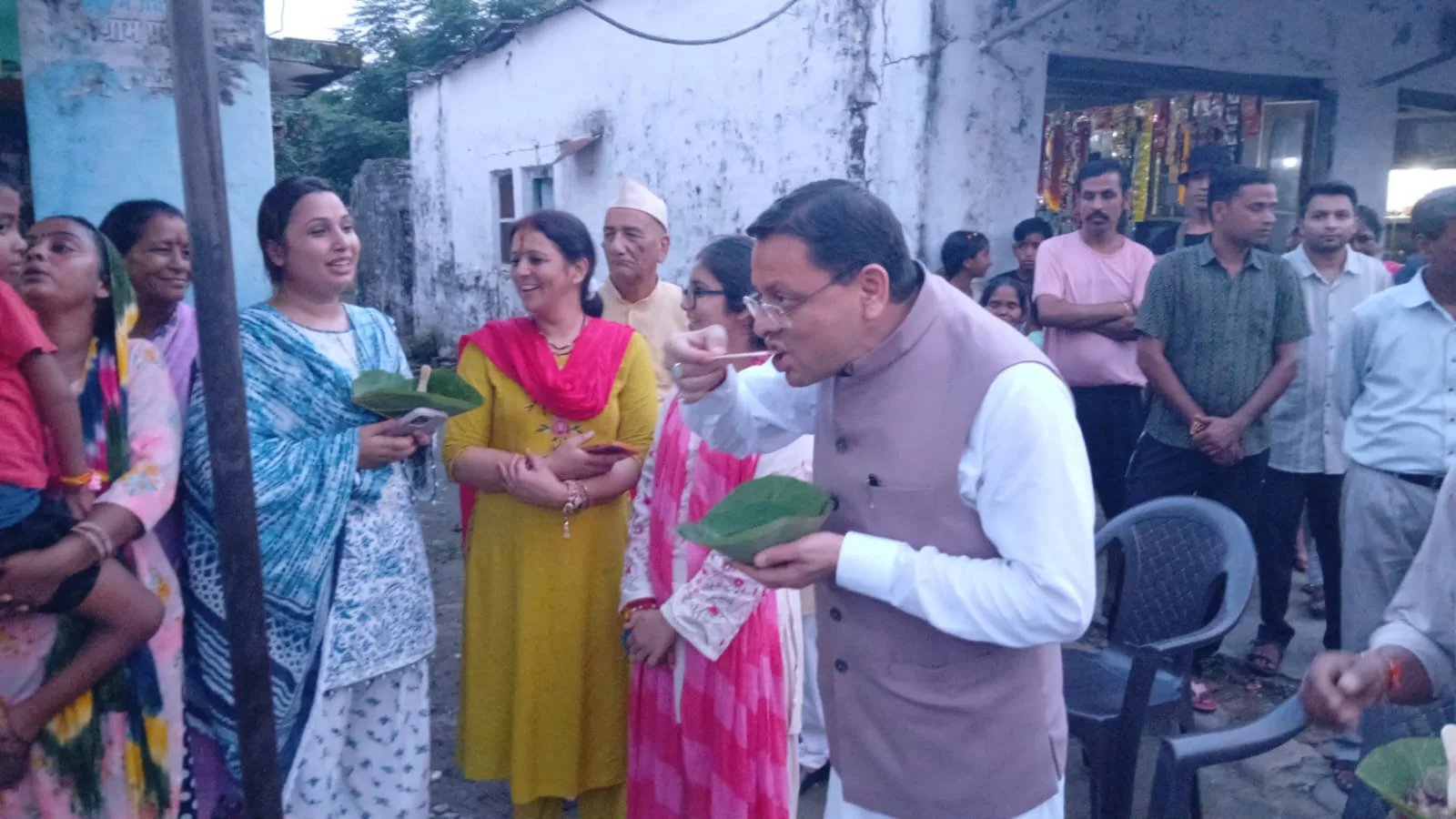 cm dhami in khatima 