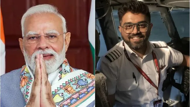 Flydubai Flight के भारतीय पायलट कैप्टन स्मित मछार और पीएम नरेंद्र मोदी